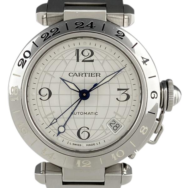 カルティエ CARTIER パシャC メリディアン GMT W31078M7 腕時計 SS 自動巻き...