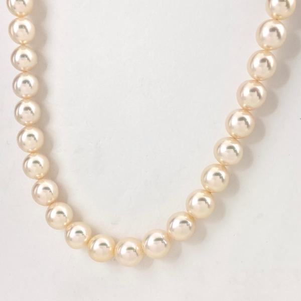 タサキ TASAKI パール デザインネックレス WG ホワイトゴールド 真珠 メレダイヤ ネックレ...