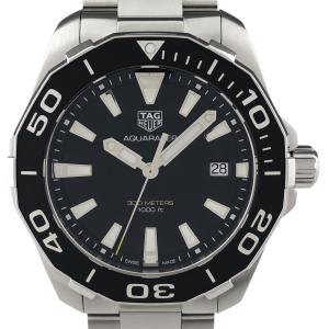 タグホイヤー TAG HEUER アクアレーサー WAY111A 腕時計 SS クォーツ ブラック メンズ 中古  ラッピング可｜kaipre