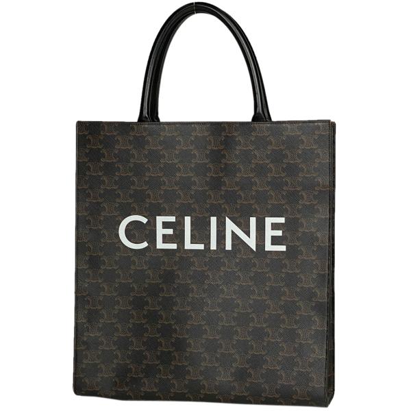 セリーヌ CELINE ミディアム バーティカルカバ トリオンフ トートバッグ コーティングキャンバ...