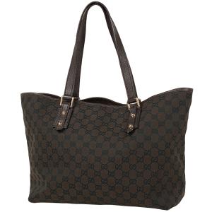 グッチ GUCCI GG柄 トートバッグ ショルダーバッグ トートバッグ GGキャンバス ダークブラウン 257248 レディース 中古