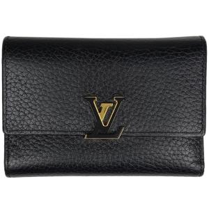 ルイ・ヴィトン Louis Vuitton ポルトフォイユ カプシーヌ コンパクト トリヨン 三つ折り財布 レザー ノワール(ブラック) M62157 レディース 中古  ラッピング可