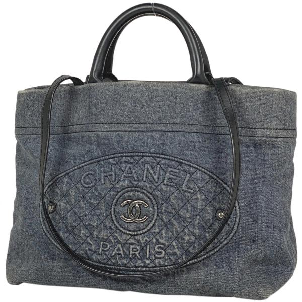 シャネル CHANEL ココマーク ハンドバッグ 2WAY ショルダーバッグ グレー ハンドバッグ ...