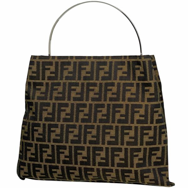 フェンディ FENDI ズッカ柄 ハンドバッグ ロゴ ハンドバッグ キャンバス ブラウン レディース...