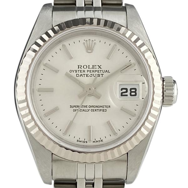 ロレックス ROLEX デイトジャスト 79174 腕時計 SS WG 自動巻き シルバー レディー...