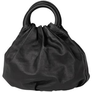 ロエベ LOEWE バウンスバッグ アナグラム 2WAY ショルダーバッグ ハンドバッグ レザー ブラック レディース 中古