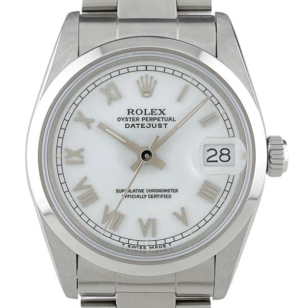 ロレックス ROLEX デイトジャスト ローマン 68240 腕時計 SS 自動巻き ホワイト ボー...