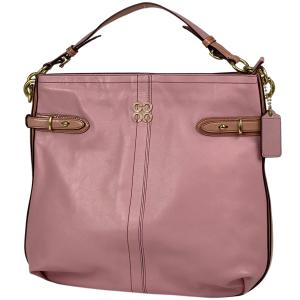 コーチ COACH ロゴ ショルダーバッグ ワンショルダー ハンドバッグ ショルダーバッグ レザー ピンク 16413 レディース 中古｜kaipre