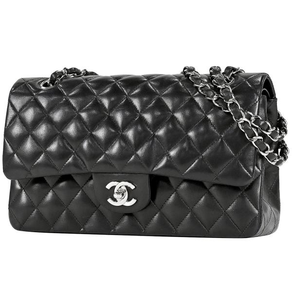 シャネル CHANEL マトラッセ Wフラップ チェーン ショルダーバッグ ココマーク レザー ブラ...