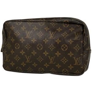 ルイ・ヴィトン Louis Vuitton トゥルース トワレット 28 メイク セカンドバッグ 化粧ポーチ モノグラム ブラウン M47522 レディース 中古｜kaipre