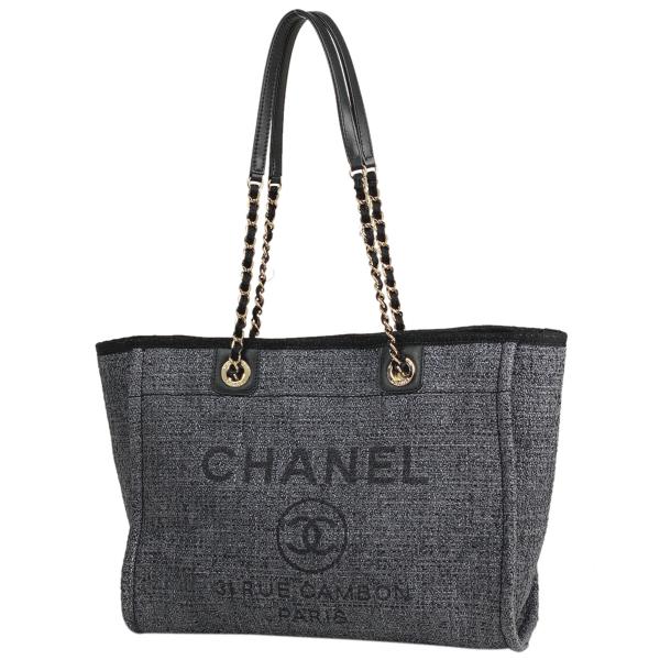 シャネル CHANEL ドーヴィルライン チェーン トートバッグ ココマーク ショルダーバッグ トー...