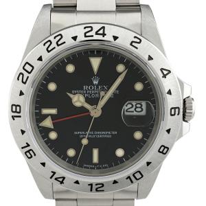 ロレックス ROLEX エクスプローラー2 16570 腕時計 SS 自動巻き ブラック メンズ 中...