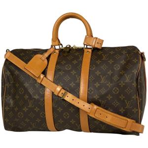 ルイ・ヴィトン Louis Vuitton キーポル バンドリエール 45 旅行 出張 ボストンバッグ モノグラム ブラウン M41418 レディース 中古｜kaipre