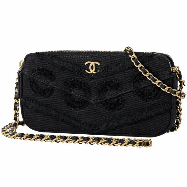 シャネル CHANEL ココマーク チェーン ウォレット 長財布 クラッチ ポシェット 2WAY シ...