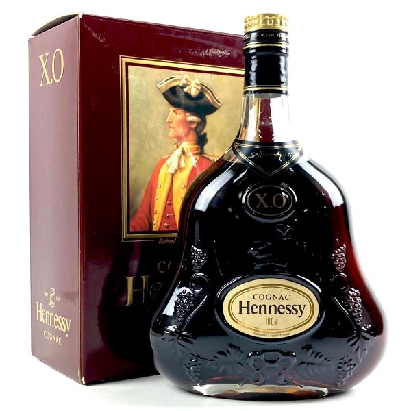 ヘネシー Hennessy XO 金キャップ クリアボトル 1000ml ブランデー コニャック 古...