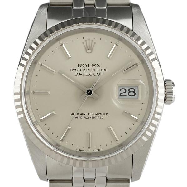 ロレックス ROLEX デイトジャスト 16234 腕時計 SS WG 自動巻き シルバー メンズ ...
