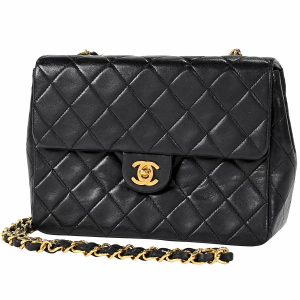 シャネル CHANEL マトラッセ シングルフラップ チェーン ショルダーバッグ ココマーク レザー...