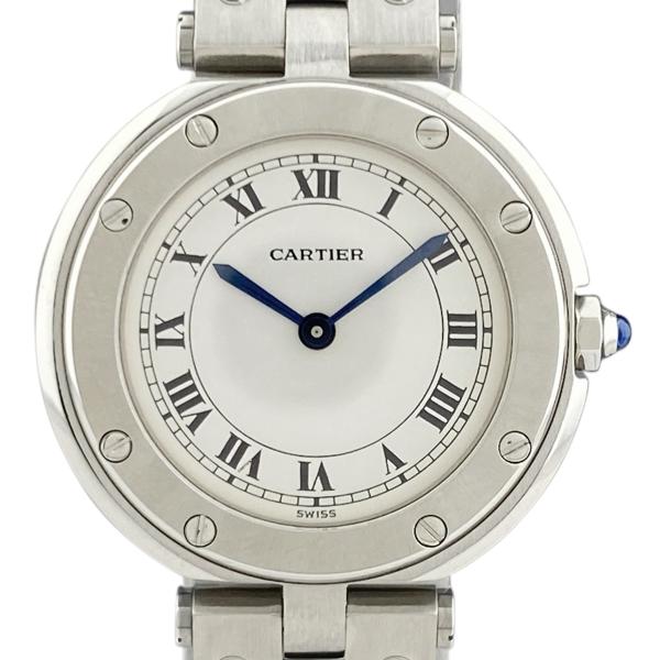 カルティエ CARTIER サントス ラウンド 腕時計 SS クォーツ レディース 中古  ラッピン...