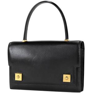 エルメス HERMES ピアノ ハンドバッグ ボックスカーフ ブラック レディース 中古｜kaipre