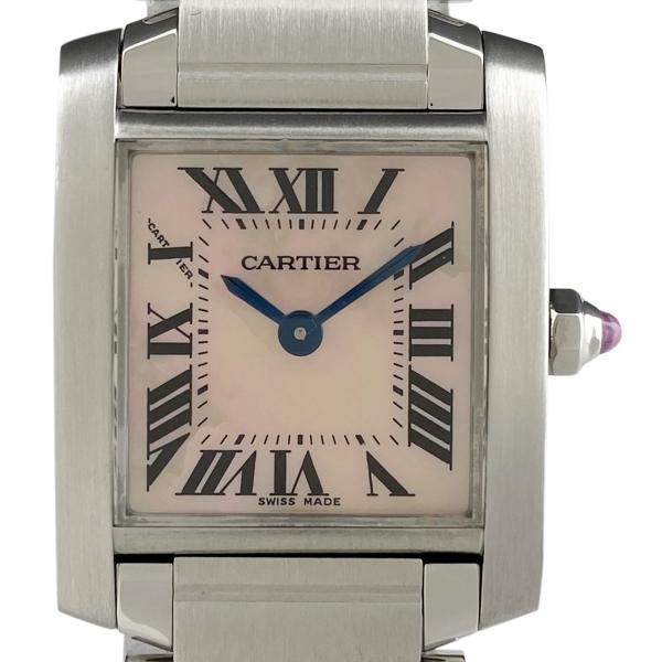 カルティエ CARTIER タンクフランセーズ SM W51028Q3 腕時計 SS クォーツ ピン...