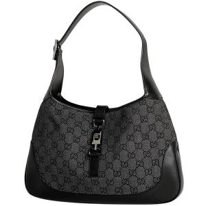 グッチ GUCCI ジャッキーライン ショルダーバッグ GG柄 ハンドバッグ ワンショルダー ショルダーバッグ GGキャンバス ブラック 00963 中古｜kaipre