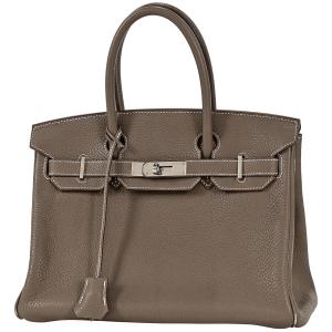 エルメス HERMES バーキン 30 ハンドバッグ トリヨンクレマンス エトゥープ □P レディース 中古｜kaipre