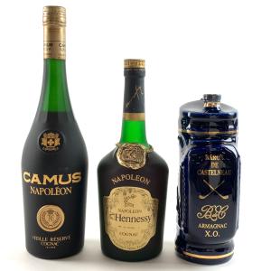 3本 カミュ ヘネシー バロン ド カステルノー コニャック アルマニャック 700ml ブランデー セット 古酒｜kaipre