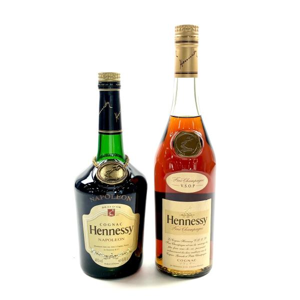 2本 ヘネシー Hennessy VSOP グリーンボトル ナポレオン ブラスドール 金ラベル コニ...