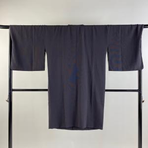 道行 身丈105cm 裄丈69.5cm L 和装コート 縮緬 濃紫 化繊 美品 秀品｜kaipre