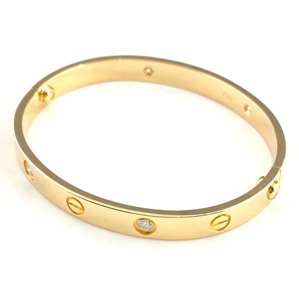 カルティエ CARTIER ラブ ブレスレット YG イエローゴールド 腕輪 ダイヤモンド ブレスレ...