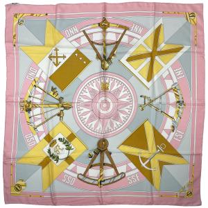 中古】 エルメス カレ90 RAILING 船の手摺 大判スカーフ シルク100  