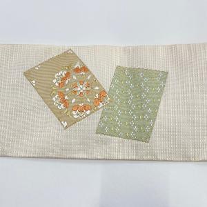 名古屋帯 秀品 八寸名古屋帯 色紙 華文 金銀...の詳細画像2