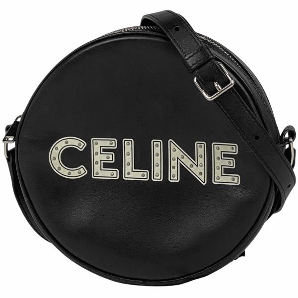 セリーヌ CELINE ロゴ ラウンド ショルダーバッグ ダンシング キッド ショルダーバッグ レザ...
