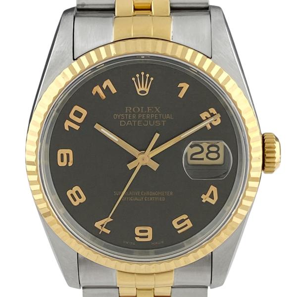 OH済 保証書 ロレックス ROLEX デイトジャスト 16233 腕時計 SS YG 自動巻き メ...