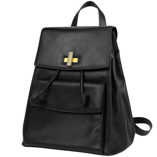 セリーヌ CELINE ロゴ リュックサック ターンロック リュック レザー ブラック レディース ...