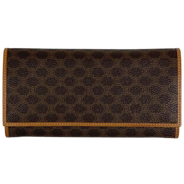 セリーヌ CELINE マカダム柄 二つ折り 長財布 札入れ 小銭入れ がま口 長財布 コーティング...
