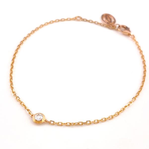 カルティエ CARTIER ダムール ブレスレット PG ピンクゴールド 腕輪 ダイヤモンド SM ...