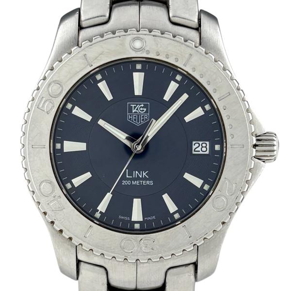タグホイヤー TAG HEUER リンク WJ1112 腕時計 SS クォーツ ネイビー メンズ 中...