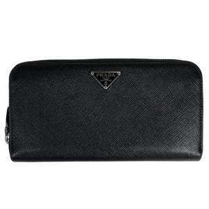 プラダ PRADA 長財布 ロゴプレート サフィアーノレザー ネロ(ブラック) 1ML506 レディース 中古