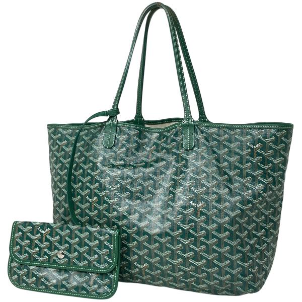 ゴヤール GOYARD サンルイPM リバーシブル トートバッグ コーティングキャンバス グリーン ...