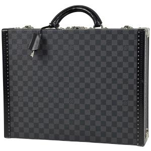 ルイ・ヴィトン Louis Vuitton プレジデント トランク ダミエグラフィット ブラック N48190 レディース 中古