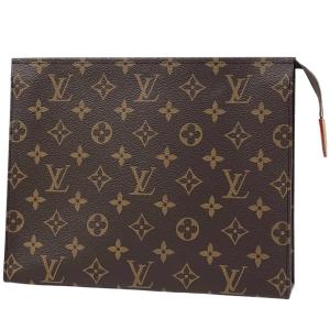 ルイ・ヴィトン Louis Vuitton ポッシュ トワレ26 クラッチバッグ 化粧ポーチ モノグラム ブラウン M28264 レディース 中古