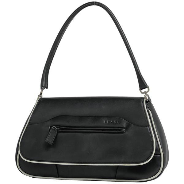 プラダ PRADA ロゴ ハンドバッグ ワンショルダー レザー ネロ(ブラック) レディース 中古