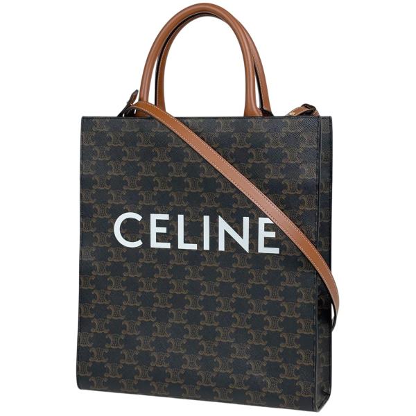 セリーヌ CELINE スモール バーティカル カバ 2WAY トリオンフ トートバッグ コーティン...
