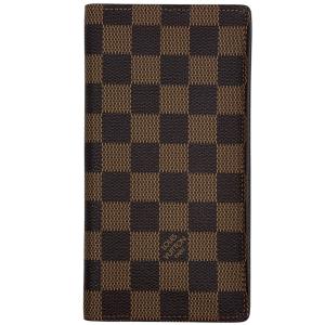 ルイ・ヴィトン Louis Vuitton ポルト カルト クレディ エン 長財布 二つ折り 円 ダミエ ブラウン N60825 レディース 中古
