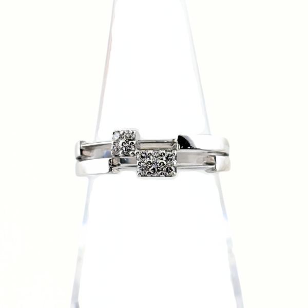 スタージュエリー STAR JEWELRY メレダイヤ デザインリング WG ホワイトゴールド 指輪...