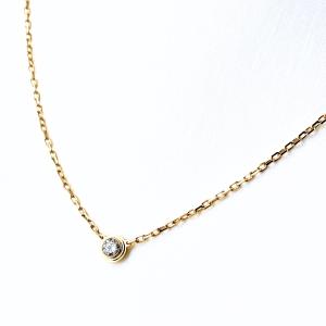 カルティエ CARTIER ダムール SM ネックレス YG イエローゴールド ペンダント ネックレス 750 ダイヤモンド レディース 中古