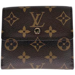 ルイ・ヴィトン Louis Vuitton ポルト モネ ビエ カルト クレディ 二つ折り財布 Wホック モノグラム ブラウン M61652 レディース 中古