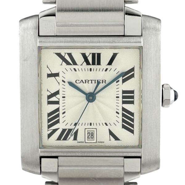 OH済 保証書 カルティエ CARTIER タンクフランセーズLM W51002Q3 腕時計 SS ...