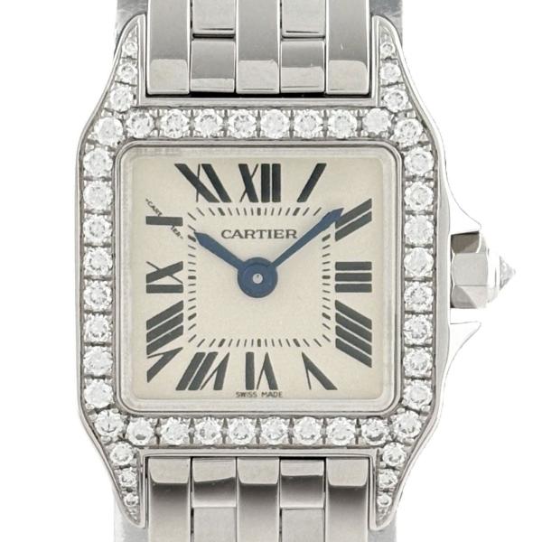 保証書 カルティエ CARTIER サントス ドゥ モワゼル ミニ WF9005Y8 腕時計 WG ...